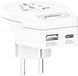 Skross Adaptateur de voyage USB + USB-C PD 20W Monde vers Europe