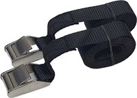 BCF-Products Sjorbanden - 3 meter - 2 stuks - RVS klemgesp - 300 kg - Zwart
