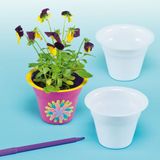 Baker Ross bloempotten van plastic om te knutselen en te beschilderen, ideaal voor Pasen en lente (10 stuks)