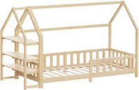 ML-Design Kinderbed Huisbed 90x200 cm Natuurlijk Dennenhout