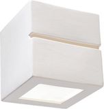 Naamloos Sollux Wandlamp Leo Line E27 gips wit