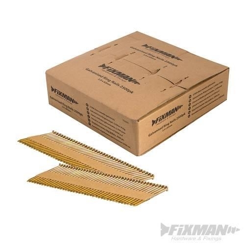 Fixman 65 x 2.9 MM Gegalvaniseerde ring nagels | 752681 | 2500 STUKS | 65 x 2 9 MM