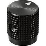 TRU COMPONENTS TC-11613876 Tête de bouton rotatif avec repère noir (Ø x H) 14 mm x 16 mm aluminium 1 pc(s)