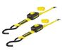 Stanley S2001 Gesloten Cambuckle Tie Down Strap - 2 Pack (1 inch x 10 ft.) 1 lbs. Break Strength Zwart/Geel