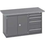 BOTT Eilandwerkbank Cubio lino - Complete kast 4 laden