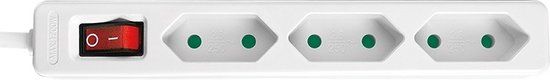 LogiLink LPS230 - Stekkerdoos - 3-voudig - Wit