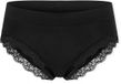 SCHIESSER Brazilian Pants Dames Slips Zwart Effen 90% Katoen, 10% Elastaan Maat 46