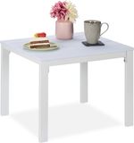Merkloos Balkontafel met houtlook - Wit - 39 x 52 x 48 cm