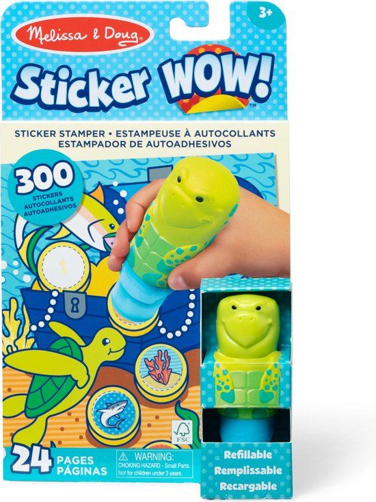 Melissa & Doug Sticker WOW!™ Activiteitenblok Zeeschildpad - 300 Stickers - 2 Stuks