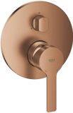 GROHE Lineare New 3-Weg Omstelling Afbouwset – Inbouw – SilkMove 46mm – Geborsteld Warm Sunset