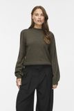 Vila Trui Viril Turtle-nk Balloon L/s Top - N 14084179 Forest Night/ Dark Melange Dames Maat - L