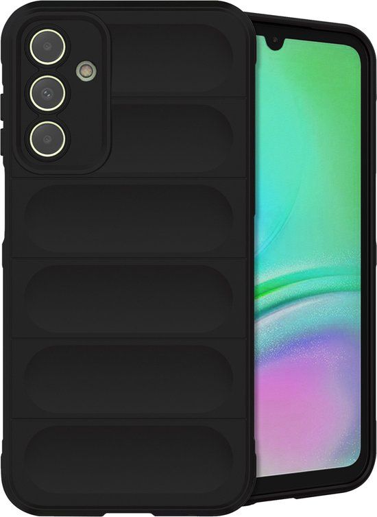 iMoshion EasyGrip Backcover - Siliconen Hoesje voor Samsung Galaxy A15 (4G/5G) - Zwart