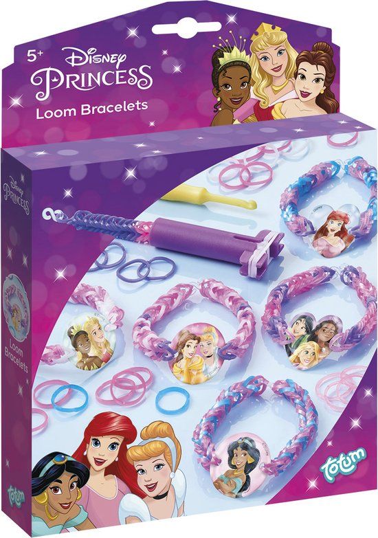Totum Disney Princess Totum loomset prinsessen armbandjes maken - incl. 300 loom elastiekje en tool - knutselen sieraden