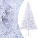 vidaXL Kunstkerstboom met stalen standaard, 910 takken, 210 cm, Wit