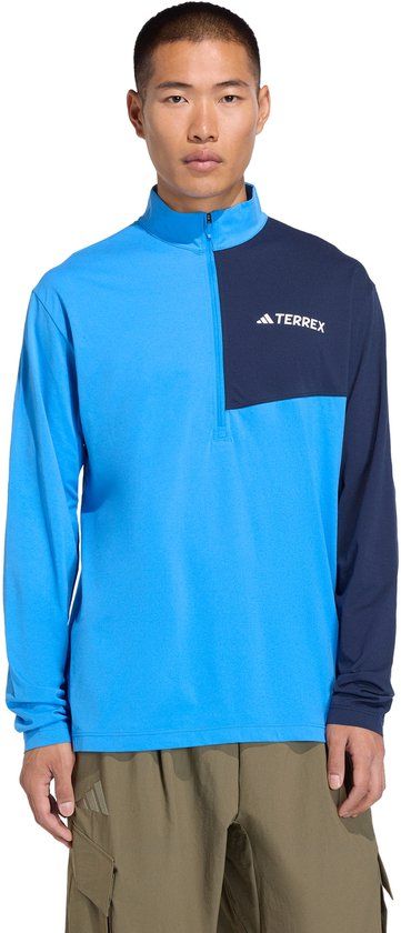 Adidas Terrex Terrex Multi Climacool Longsleeve Met Halflange Rits - Heren - Blauw