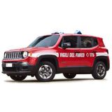Maisto - Jeep Renegade Fire Brigade, schaal 1:24, Diecastmodel met te openen deur en motorkap, officiële Jeep- en Fire Brigade-licenties, realistische details, aanbevolen leeftijd 3+ jaar
