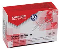 OFFICE PRODUCTS 18082525-19 paperclips, driehoekig, 25 mm, metaal, zilver/vernikkeld, 1000 stuks