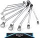 DURATECH Jeu de clés à œil double, 9 pièces, 6-23 mm, jeu de clés à œil coudées, 75 degrés coudées, acier chrome-vanadium, avec sac roulant