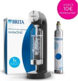BRITA Soda-apparaat, SodaONE Schwarz, inclusief 1 liter fles, inclusief CO2-cilinder