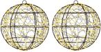 vidaXL Kerst Finial Licht 2 st 600 LED's Warmwit Diameter 30 x 32 cm
