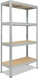 Shelfplaza PRO metalen stellingkast - 230x60x30 cm - verzinkt - 4 planken