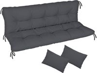 FEROCITY - Tuinschommelkussen - Waterafstotend - Zitcomfort - Onderhoudsvriendelijk - Duurzaam - 150 x 50 x 50 x 10 cm - Polyester - Graphiet