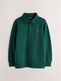 Next Jongens Poloshirt Lange Mouwen Katoen Donkergroen Maat 140