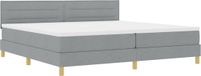 vidaXL Boxspringbed met kussen Lichtgrijs 200 x 200 cm Stof