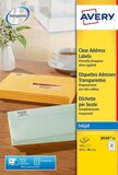 Avery J8560-25 - Adresetiketten - Transparant