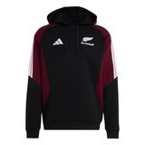 adidas heren All Blacks Hoody Sweatshirt, ALL BLACK/maroon, S