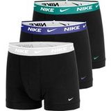 Nike Essential Cotton Stretch Trunk Boxershorts 3-Pack Heren - Zwart/Blauw, Maat L