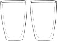 Merkloos HI Dubbelwandige koffie / theeglazen - 10x stuks - 400 ml - transparant