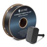 SainSmart PETG-filament, 1,75 mm 3D-printfilament, stijf, licht, hittebestendig en slijtvast, voor de meeste FDM-3D-printers, maatnauwkeurigheid +/-0,04 mm, 1 kg spoel, zwart