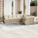 Maison Exclusive - Ensemble de meubles de jardin 9 pièces avec canapé et coussins, beige, en polyrotin