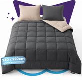 Slaapspeciaal Eazydekbed Supersoft Antraciet/Taupe - 240x220 cm