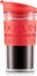Bodum Reisbeker met deksel / Travelmug Dubbelwandig Kunststof 0.35L Rood / Transparant