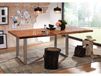 FREEFORM Table à manger extensible 180x100 Acacia laqué Noisette