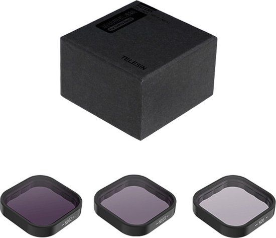 Telesin PRO SERIES ND8 ND16 ND32 Lens Filter Set for GoPro 9 / 10 / 11 - Aluminium Frame