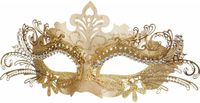 Merkloos Venetiaans kunststof oogmasker goud