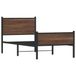 Maison Exclusive Lit en métal de qualité supérieure, sans matelas, finition imitation chêne, couleur marron, dimensions 80x200 cm