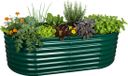 Relaxdays Bac à jardin surélevé - 60x200x100 cm - métal galvanisé - vert
