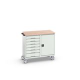 Bott Verso Mobiele Kast | 1050x600x980mm | 7 Laden | 1 Deur | MPX Top | RAL 7035