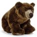 Ours en peluche brun 45 cm design réaliste avec carte d'information
