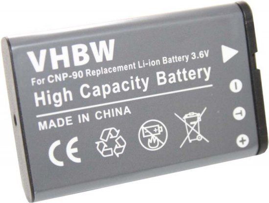 VHBW Camera accu compatibel met Casio NP-90 - 1300 mAh