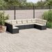 Maison Exclusive - Ensemble de jardin pour le jardin, composé de 10 pièces avec coussins, en polyrotin noir