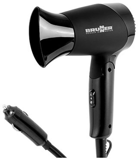 Brunner Monsun 12V Reis Föhn - 120W - Opvouwbaar - Compact - Voor Auto en Camping - Lichtgewicht 320 g