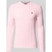 Superdry - Kabelstrick-Pullover aus Baumwolle - Herren - Größe M - Montauk Pink
