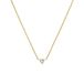 Lucardi Dames Stalen goldplated ketting hart met zirkonia