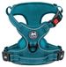 Hondentuig hondenharnas anti trek - Frontclip - Reflecterend - Groenblauw - Maat S