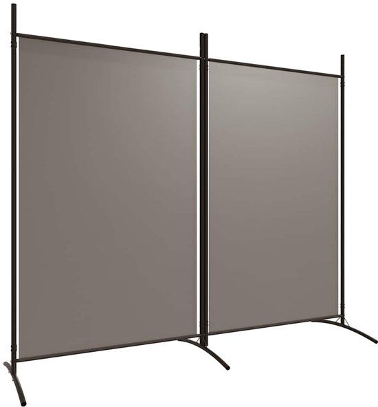 vidaXL Kamerscherm met 2 panelen 175x180 cm stof antracietkleurig